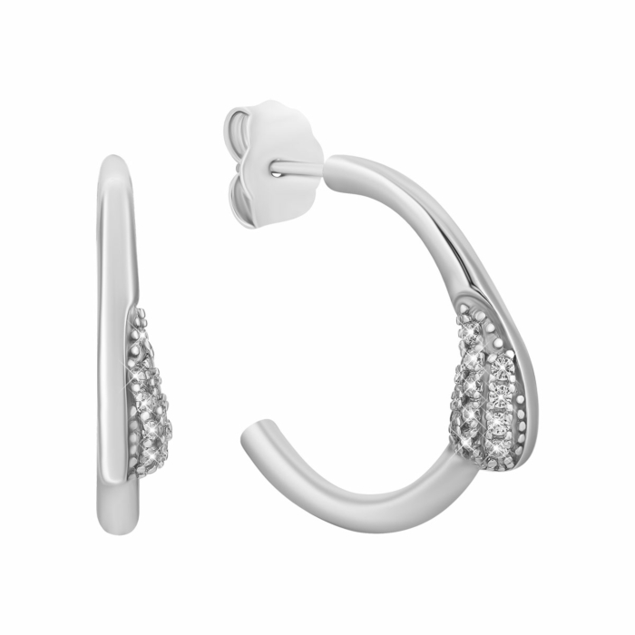 Серебряные серьги-пуссеты с фианитами. Артикул UG5SE30857-BW