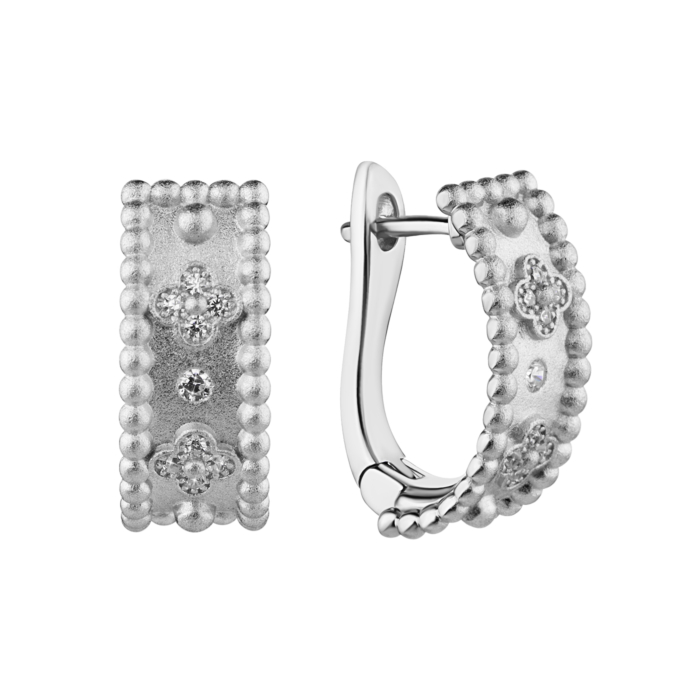 Срібні сережки з фіанітами. Артикул UG5SE37411