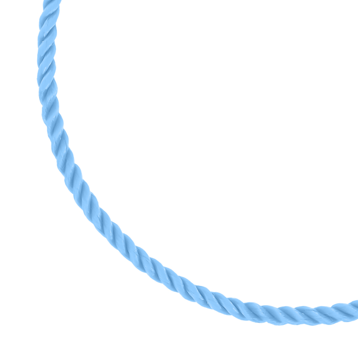 Браслет на нитці. Артикул UG5SGrit2mm LBlueBR ROD