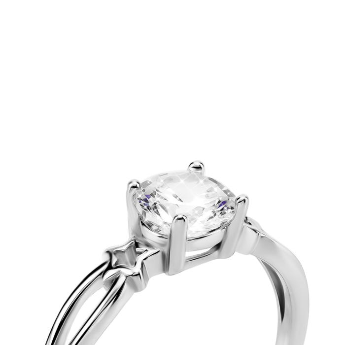 Серебряное кольцо с фианитом. Артикул UG5SR00218