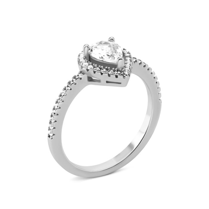 Срібна каблучка з фіанітами. Артикул UG5SR26918