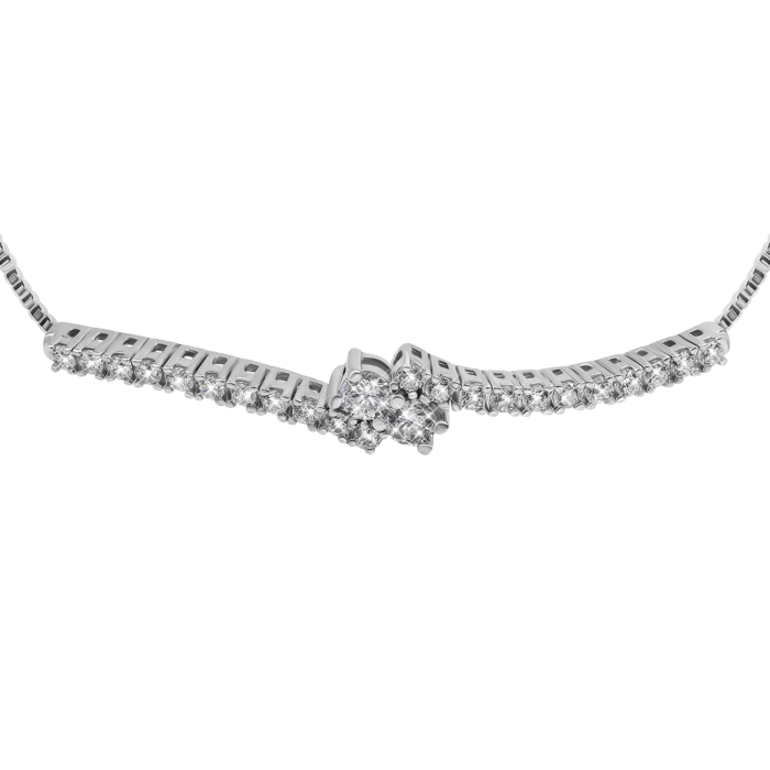 Серебряный браслет с фианитами. Артикул UG5SZDB04781