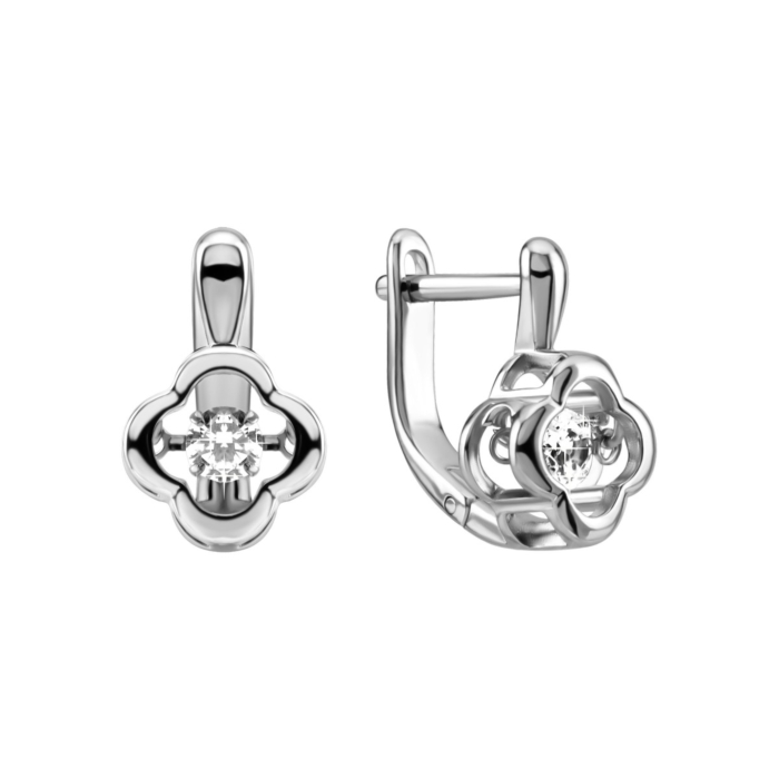 Серебряные серьги с фианитами. Артикул UG5SZDE06469