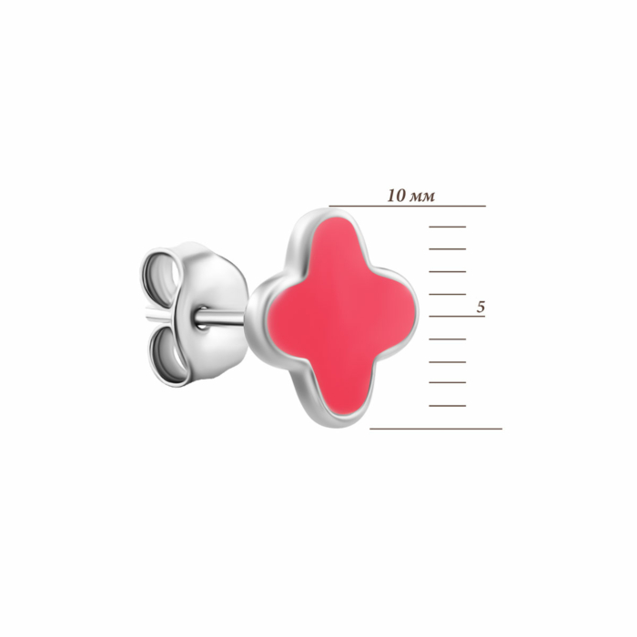 Серебряные пуссеты с эмалью. Артикул UG5SZDE06857