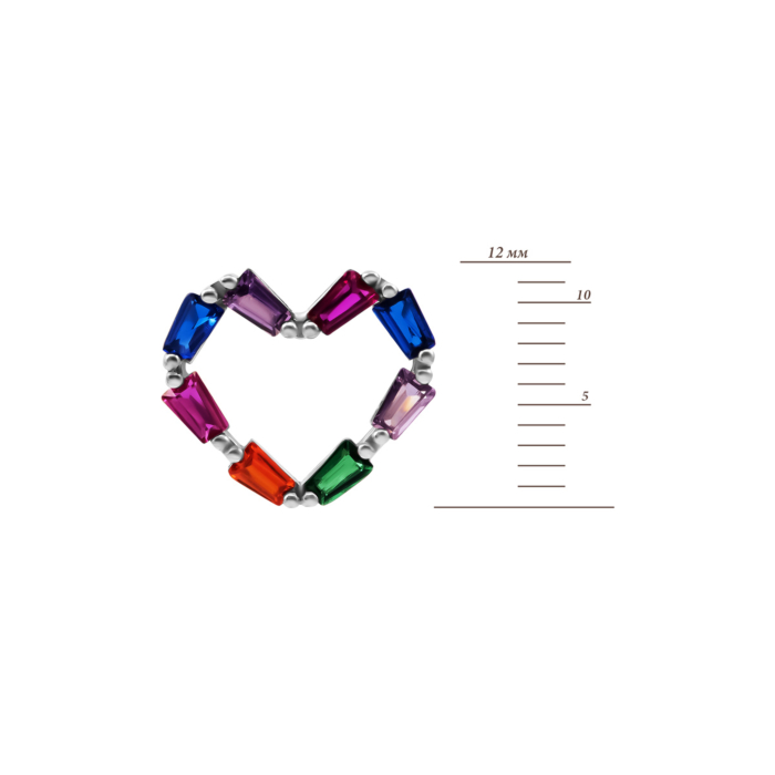 Срібні пусети з фіанітами. Артикул UG5SZDE13790