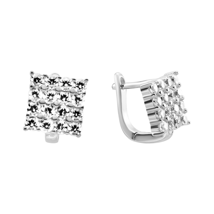 Серебряные серьги с фианитами. Артикул UG5SZDE16764