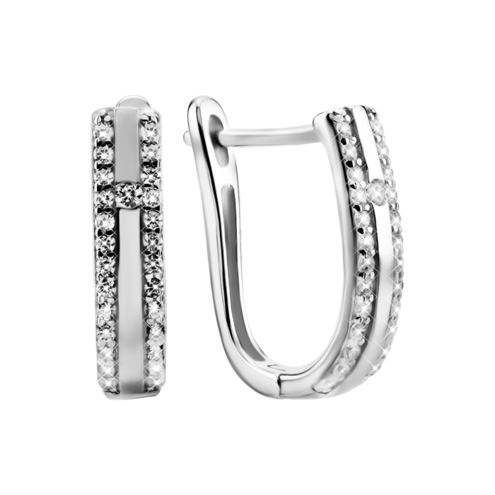 Серебряные серьги с фианитами. Артикул UG5SZDE16991