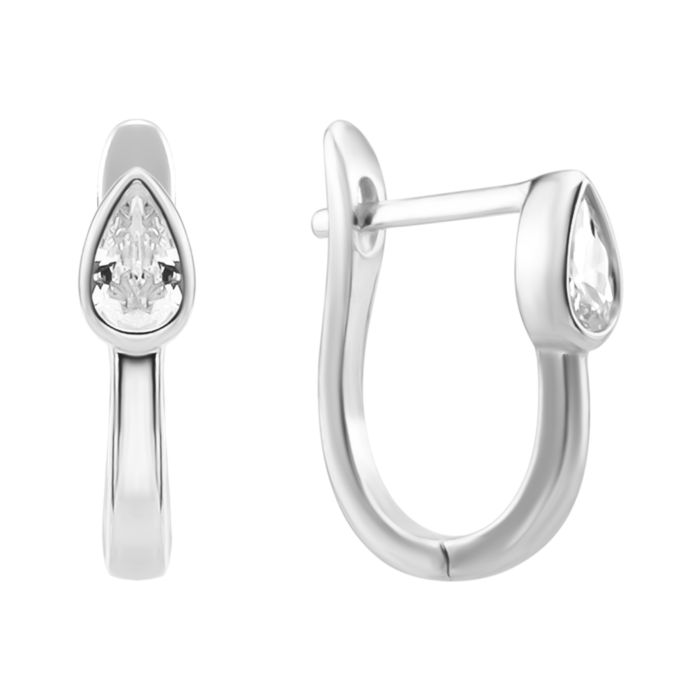 Серебряные серьги с фианитом. Артикул UG5SZDE16999