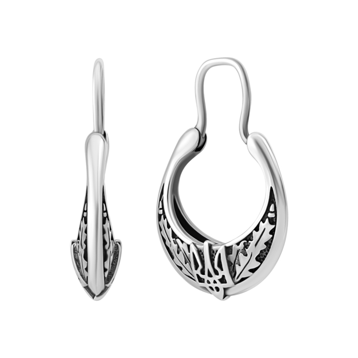 Срібні сережки Герб України. Артикул UG5SZDE17980