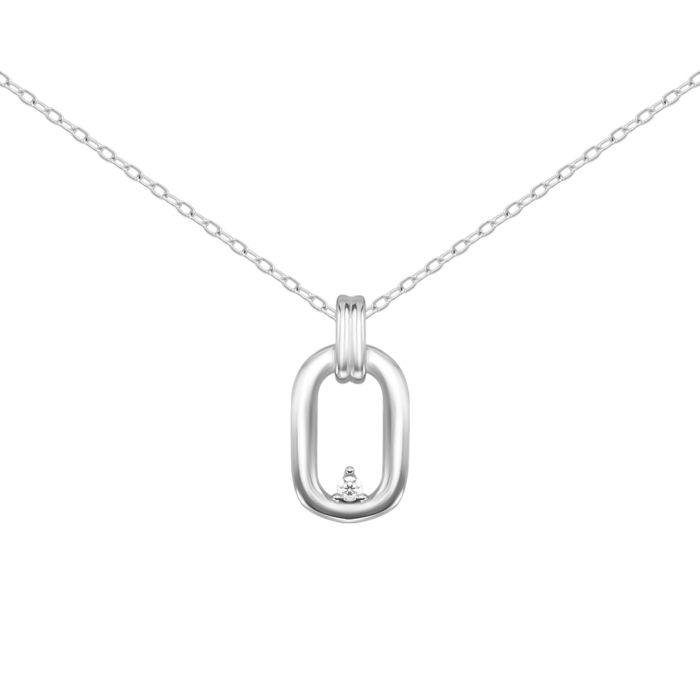 Серебряное колье с фианитом. Артикул UG5SZDN01443