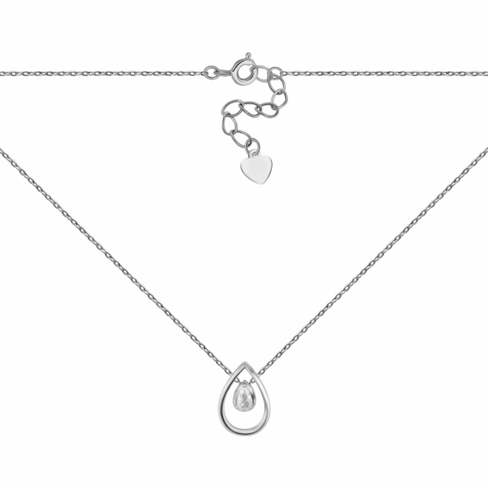 Срібне кольє з фіанітом. Артикул UG5SZDN01446