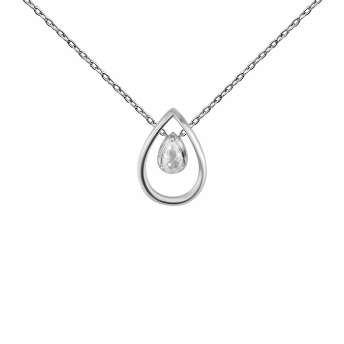 Срібне кольє з фіанітом. Артикул UG5SZDN01446