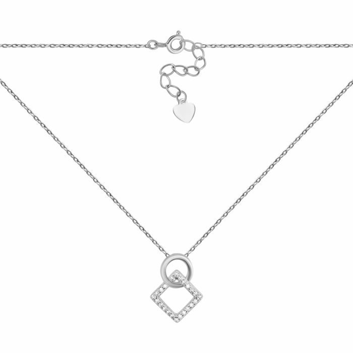 Серебряное колье с фианитами. Артикул UG5SZDN01450