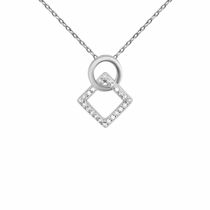 Серебряное колье с фианитами. Артикул UG5SZDN01450