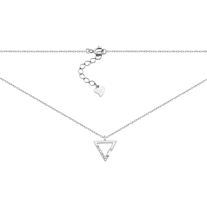 Срібне кольє з фіанітами. Артикул UG5SZDN01464