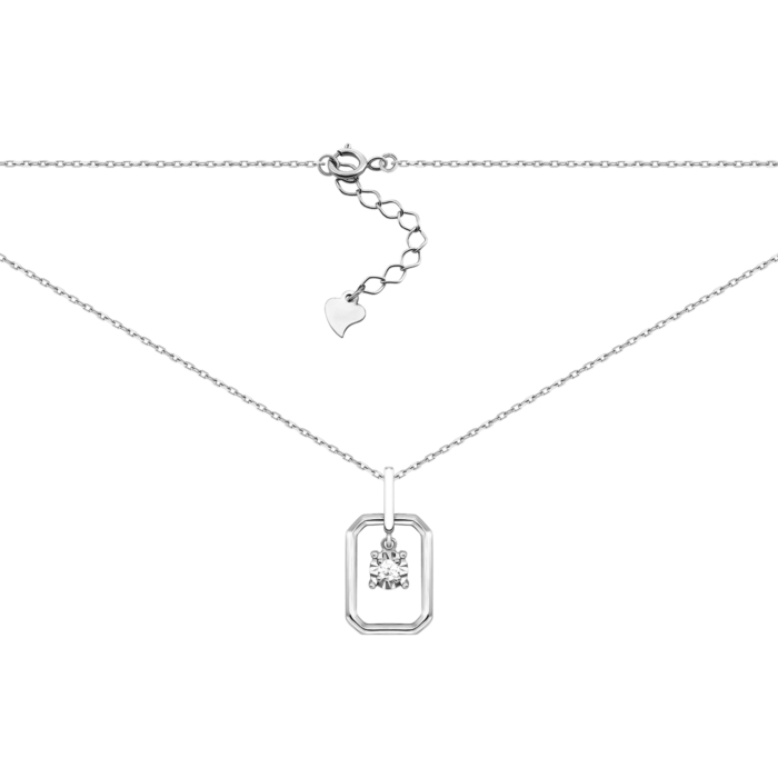 Серебряное колье с фианитом. Артикул UG5SZDN01470