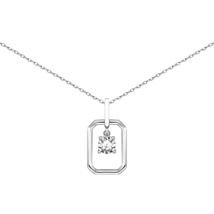 Серебряное колье с фианитом. Артикул UG5SZDN01470