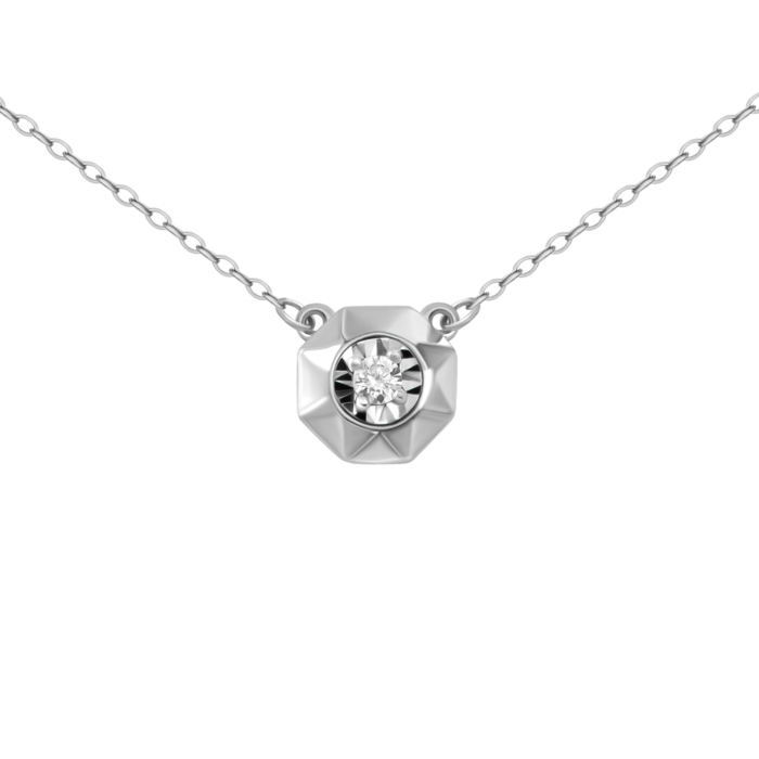 Серебряное колье с фианитом. Артикул UG5SZDN01623