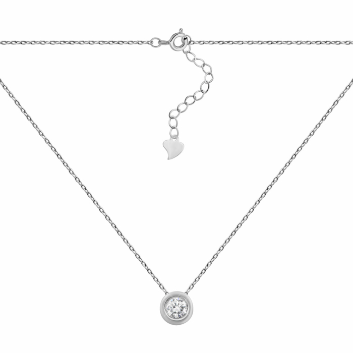 Серебряное колье с фианитом. Артикул UG5SZDN01655