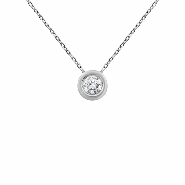 Серебряное колье с фианитом. Артикул UG5SZDN01655