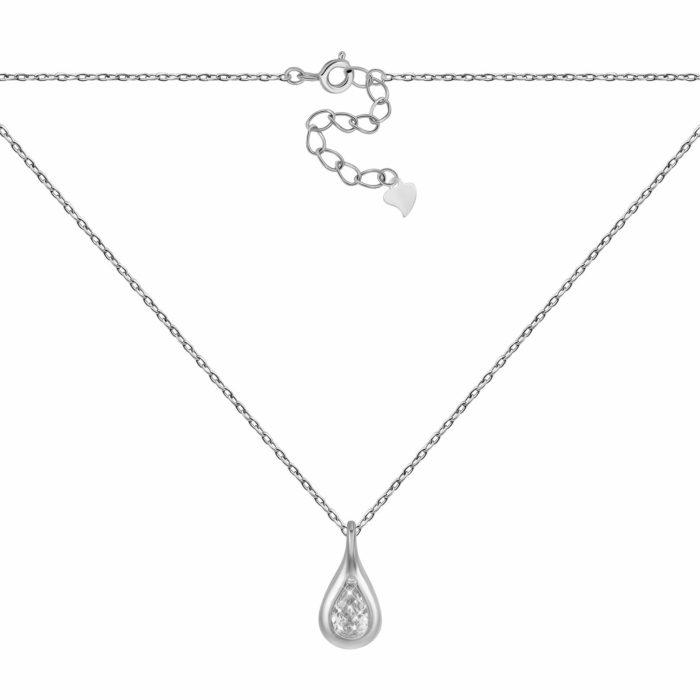 Серебряное колье с фианитом. Артикул UG5SZDN01718
