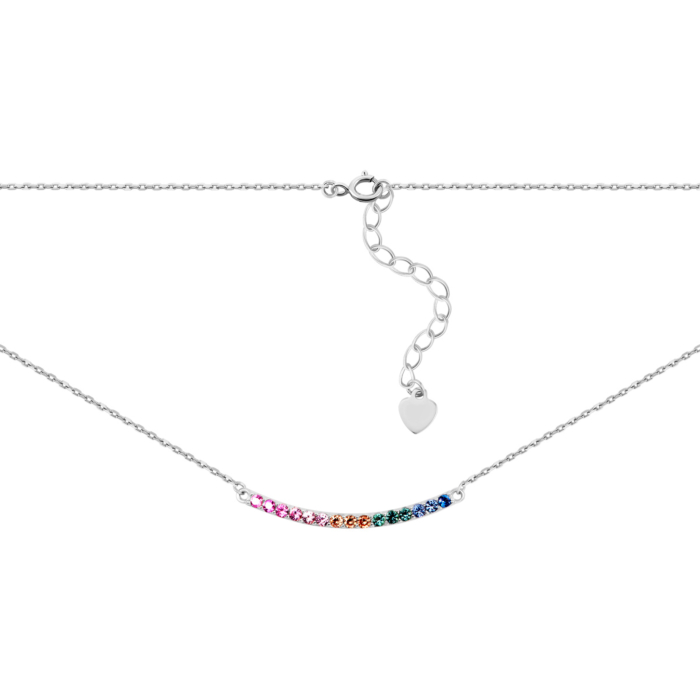 Срібне кольє з фіанітами. Артикул UG5SZDN14251