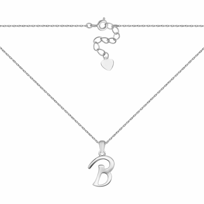 Серебряное колье Буква В. Артикул UG5SZDN14308 B