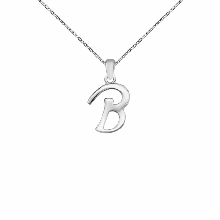 Серебряное колье Буква В. Артикул UG5SZDN14308 B