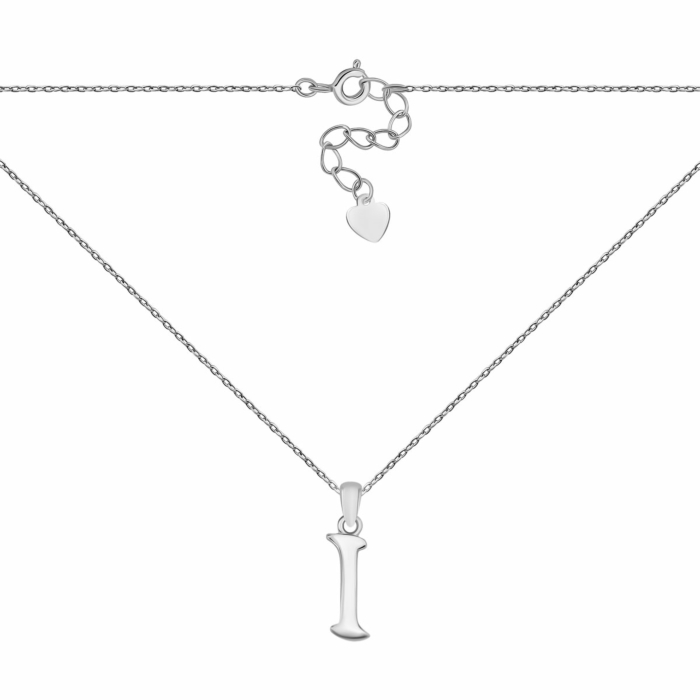 Срібне кольє Буква І. Артикул UG5SZDN14308 I