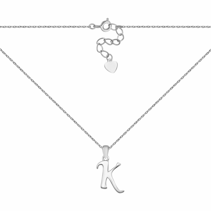 Серебряное колье Буква К. Артикул UG5SZDN14308 K