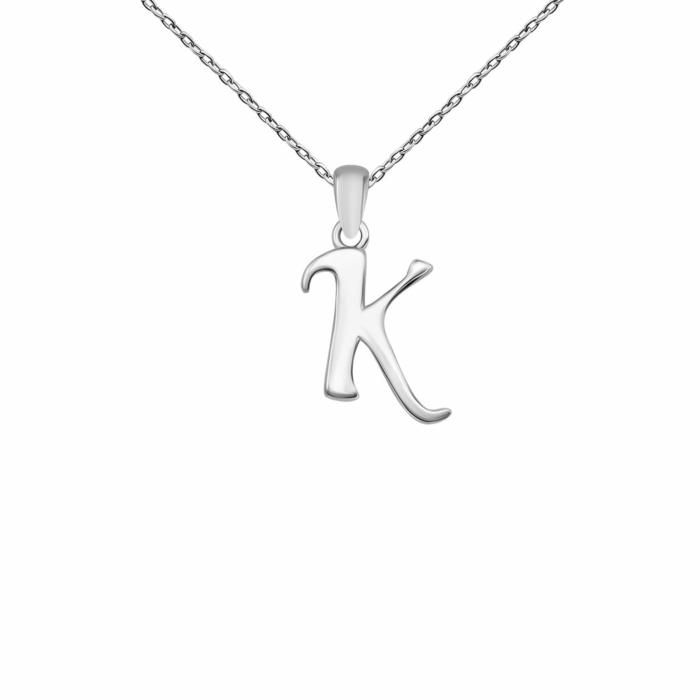 Серебряное колье Буква К. Артикул UG5SZDN14308 K