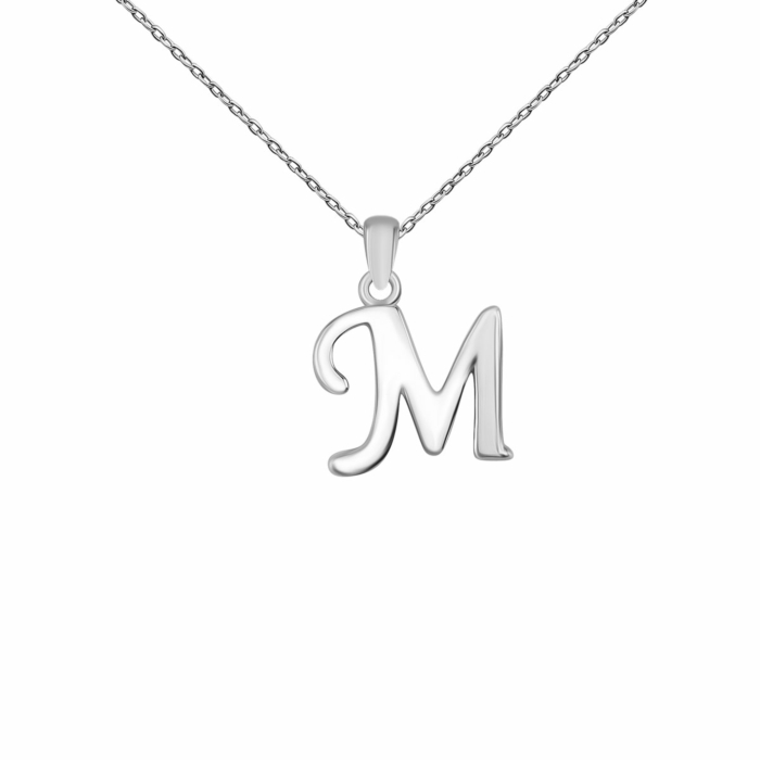 Серебряное колье Буква М. Артикул UG5SZDN14308 M