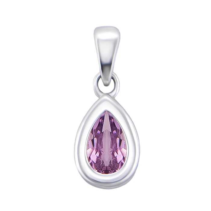 Серебряная подвеска с аметистом. Артикул UG5SZDP02880-1