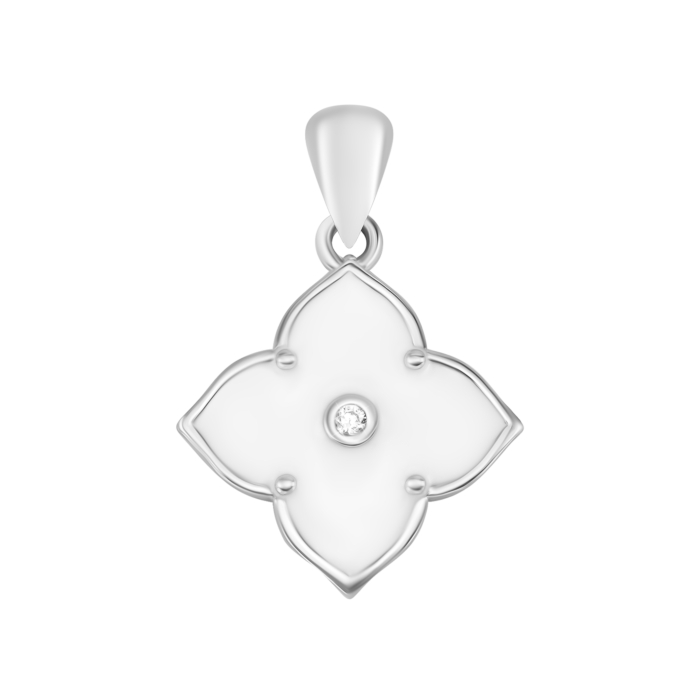 Срібна підвіска з емаллю та фіанітом. Артикул UG5SZDP03787