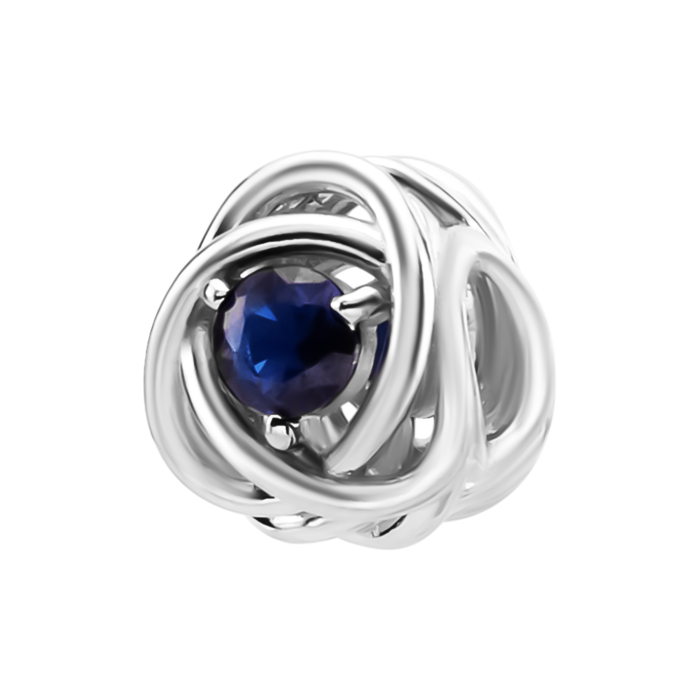 Срібна намистина шарм з фіанітом. Артикул UG5SZDP04020