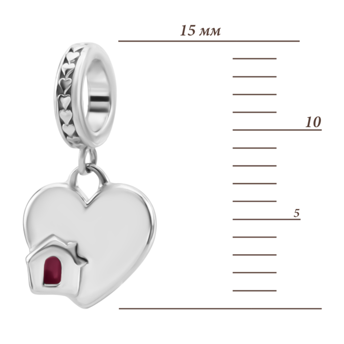 Срібна намистина шарм з емаллю. Артикул UG5SZDP04607