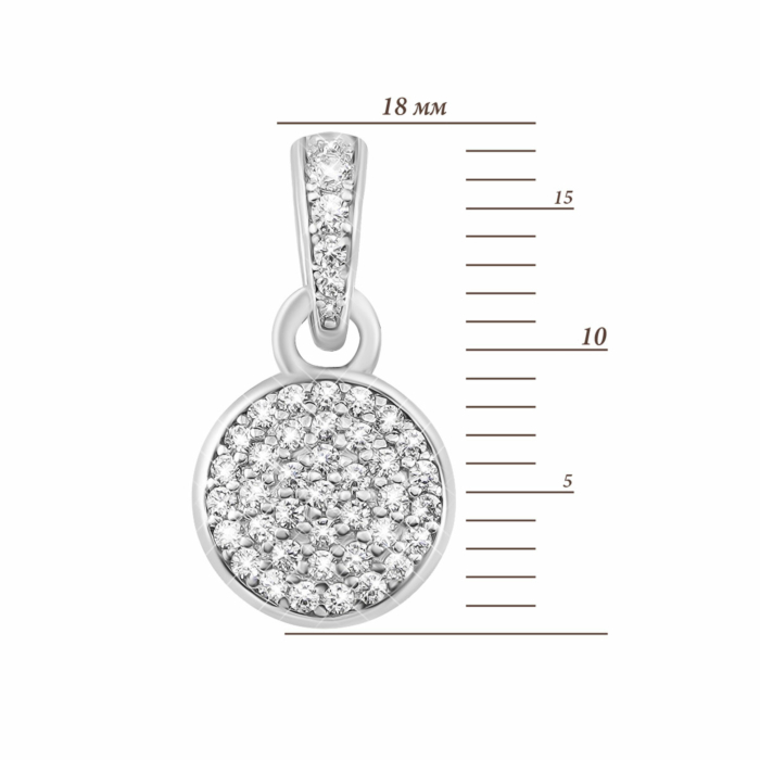 Срібна підвіска з фіанітами. Артикул UG5SZDP04885