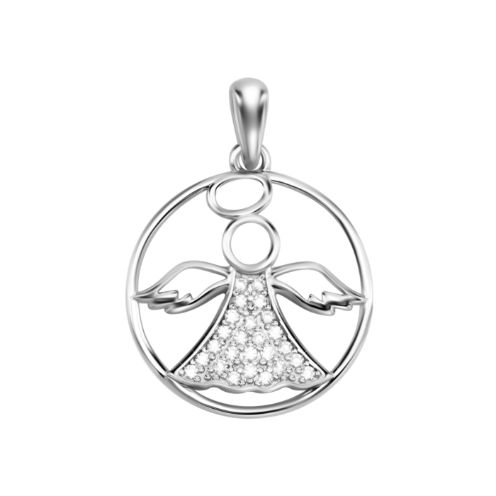 Срібна підвіска з фіанітами. Артикул UG5SZDP06144