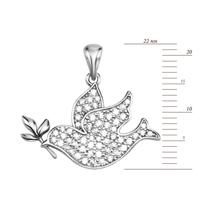 Серебряная подвеска с фианитами. Артикул UG5SZDP07758