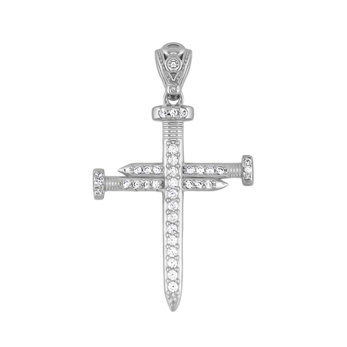 Серебряная подвеска Крестик с фианитами. Артикул UG5SZDP10817