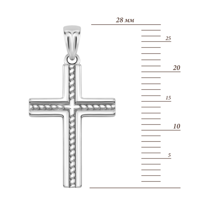 Срібна підвіска Хрестик. Артикул UG5SZDP10823