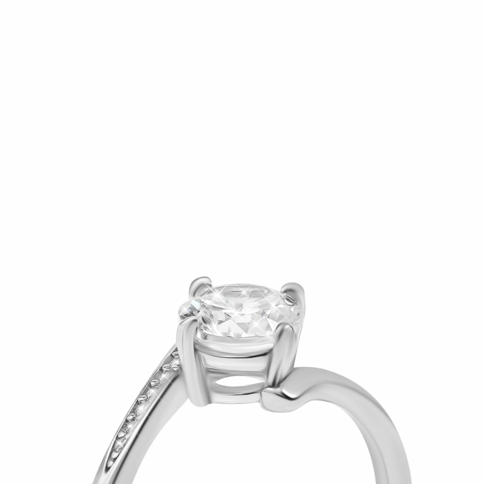 Срібна каблучка з фіанітами. Артикул UG5SZDR00501