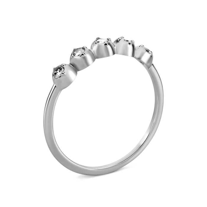 Срібна каблучка з фіанітами. Артикул UG5SZDR02986