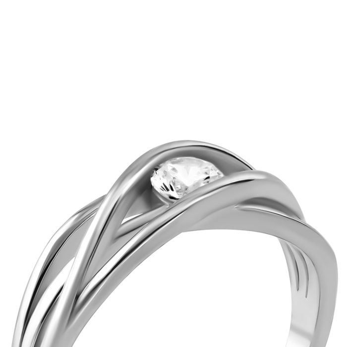 Срібна каблучка з фіанітом. Артикул UG5SZDR03011