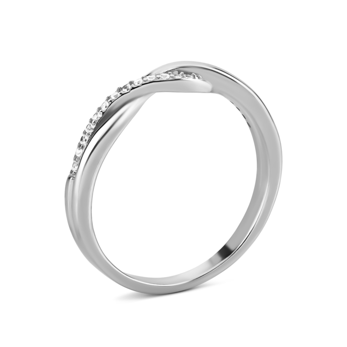Срібна каблучка з фіанітами. Артикул UG5SZDR03023
