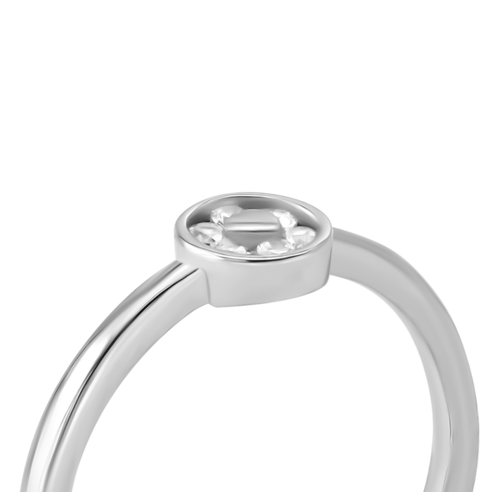 Срібна каблучка з фіанітами. Артикул UG5SZDR03039