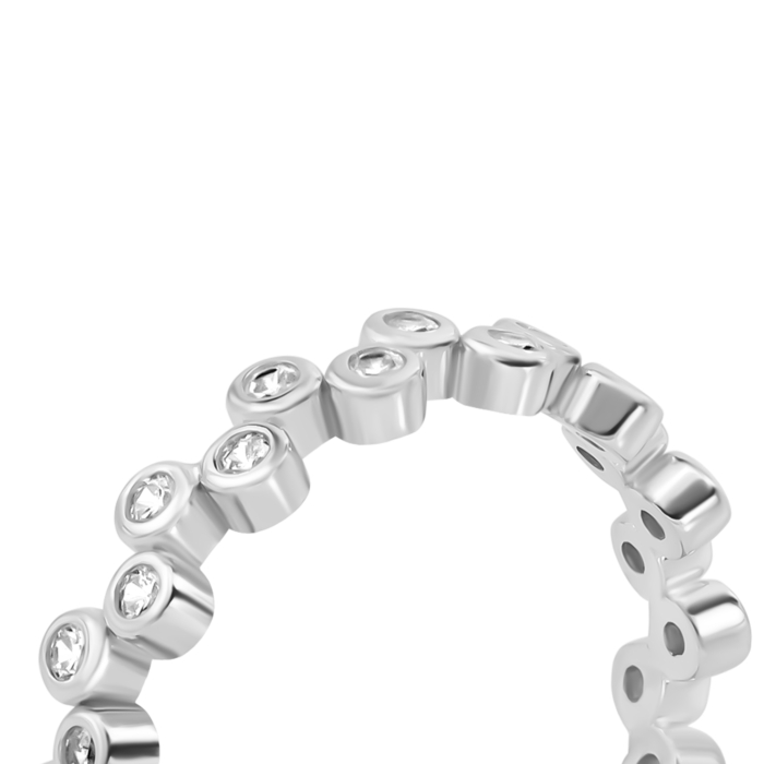 Срібна каблучка з фіанітами. Артикул UG5SZDR03048