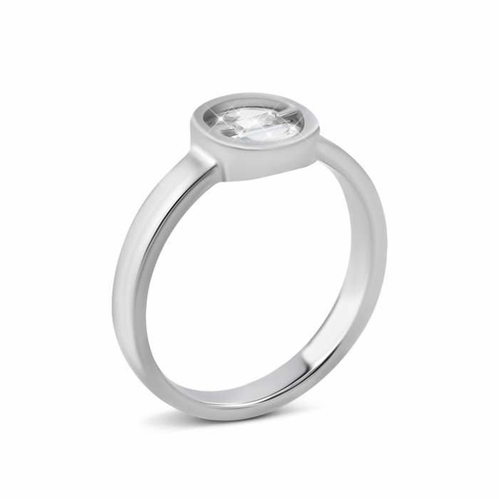 Срібна каблучка з фіанітом. Артикул UG5SZDR03063