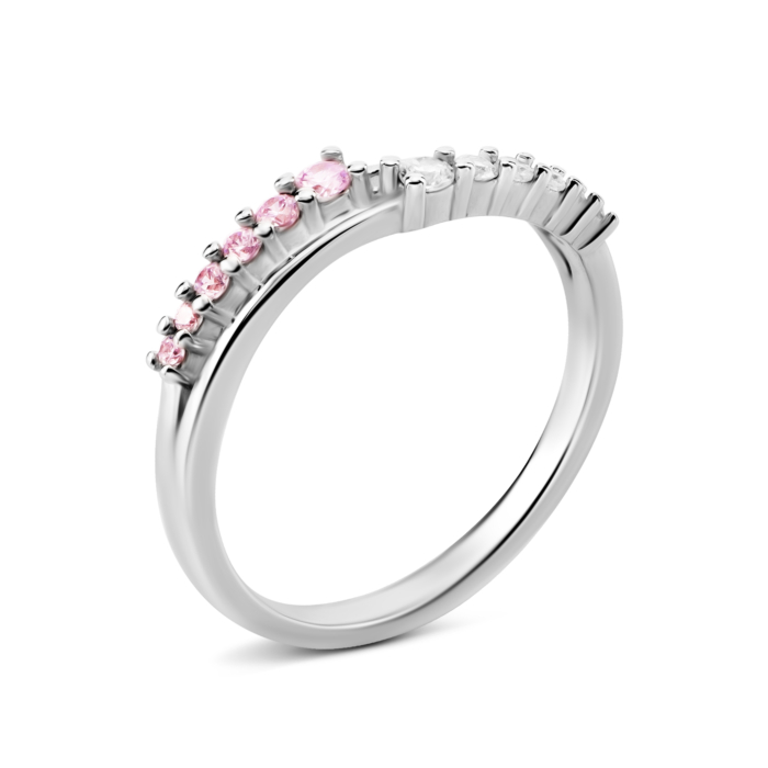Серебряное кольцо с фианитами. Артикул UG5SZDR03088бр