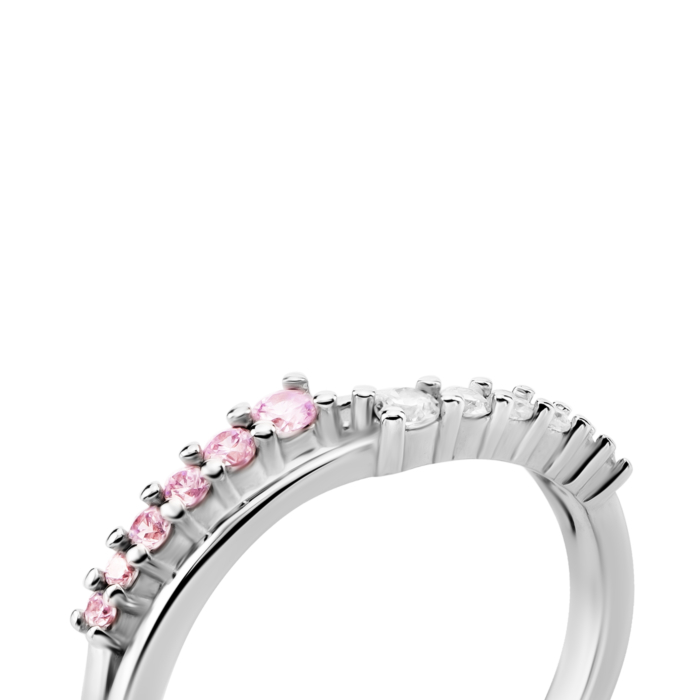 Серебряное кольцо с фианитами. Артикул UG5SZDR03088бр